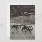 Schwarz-Weiß-Picknick Einladung (Vorderseite)