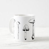 Schwarz-Weiß-Pilz-Tasse Kaffeetasse (Vorderseite Links)