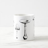 Schwarz-Weiß-Pilz-Tasse Kaffeetasse (Mittel)
