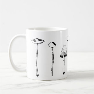 Schwarz-Weiß-Pilz-Tasse Kaffeetasse