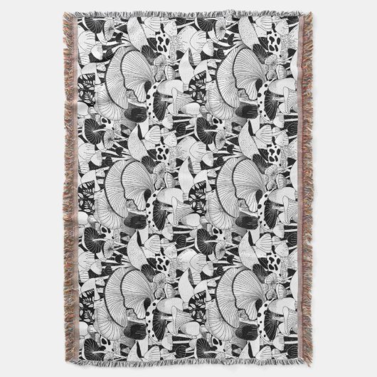 Schwarz-Weiß-Pilze Decke (Vorderseite Vertikal)