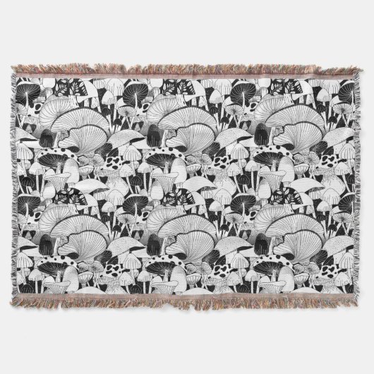 Schwarz-Weiß-Pilze Decke (Vorderseite)