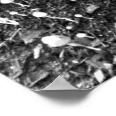 Schwarz-Weiß-Pilzkolonie-Foto Poster (Ecke)