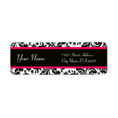 SCHWARZ-WEISS PINK FUCHSIA ART NOUVEAU DAMASK (Vorne)