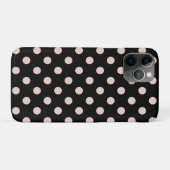 Schwarz-Weiß-Pink-Polka-Dots-Dot Case-Mate iPhone Hülle (Rückseite (Horizontal))