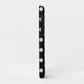 Schwarz-Weiß-Pink-Polka-Dots-Dot Case-Mate iPhone Hülle (Hinten/Links)