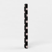 Schwarz-Weiß-Pink-Polka-Dots-Dot Case-Mate iPhone Hülle (Hinten/Rechts)