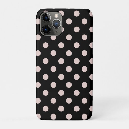 Schwarz-Weiß-Pink-Polka-Dots-Dot Case-Mate iPhone Hülle (Rückseite)
