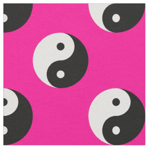 schwarz weiß pink yin yang stoff