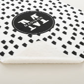 Schwarz-Weiß-Pinselstrich Sherpadecke (3/4)