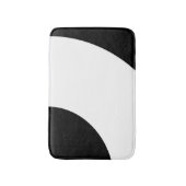 Schwarz-Weiß-Pinselstriche Badematte (Vorderseite Vertikal)