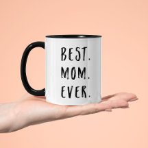 Schwarz-Weiß-Pinselstriche Beste Mama je