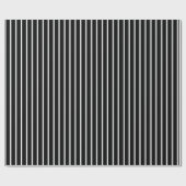 Schwarz-Weiß-Pinstriche Geschenkpapier (Flach)