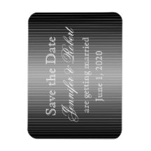 Schwarz-Weiß-Pinstrichherz Save the Date