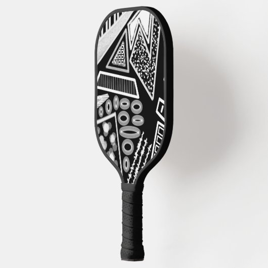Schwarz-Weiß-Piste 2022 Inspiriert Pickleball Schläger (Links)