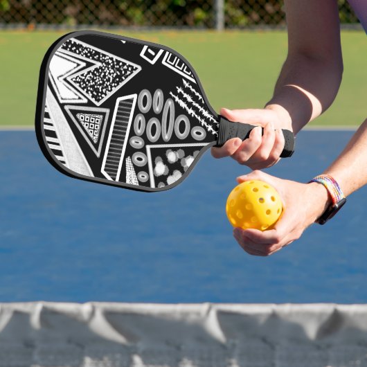 Schwarz-Weiß-Piste 2022 Inspiriert Pickleball Schläger (InSitu)
