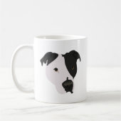Schwarz-Weiß-Pitbull Kaffeetasse (Links)