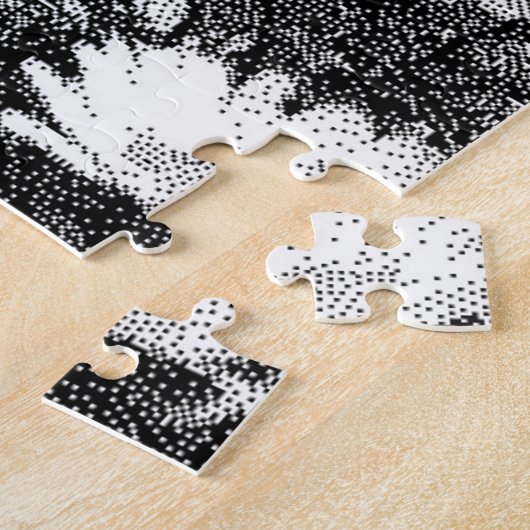 Schwarz-Weiß-Pixel-Kunst  Puzzle (Seite)