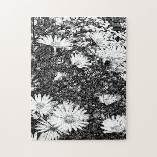 Schwarz-Weiß-Pixel-Kunst  Puzzle