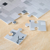 Schwarz-Weiß-Pixel-Portrait Puzzle (Seite)