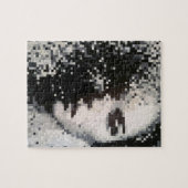 Schwarz-Weiß-Pixel-Portrait Puzzle (Horizontal)