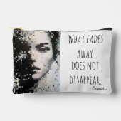 Schwarz-Weiß-Pixel-Portrait Zubehörtasche (Vorderseite)