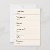 Schwarz-Weiß-Platzkarte Einladung (Vorderseite)