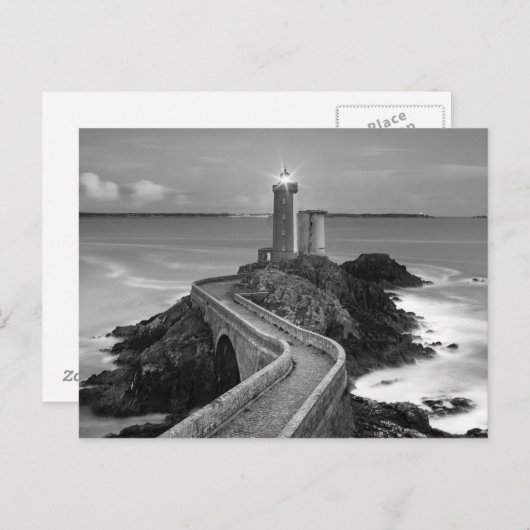 Schwarz-Weiß-Plouzane Postkarte (Vorne/Hinten)