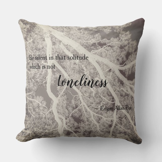 Schwarz-Weiß-Poesie Kissen (Vorderseite)