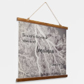 Schwarz-Weiß-Poesie Wandteppich Mit Holzrahmen (Gewinkelt)