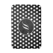 Schwarz-Weiß-Polka-Dock-Rundröhre Badematte (Vorderseite Vertikal)