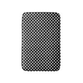 Schwarz-Weiß-Polka-Dot-Badematte Badematte (Vorderseite Vertikal)