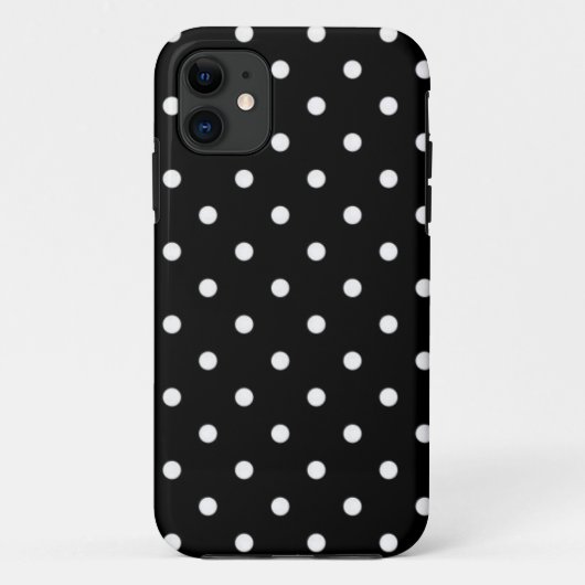 Schwarz-Weiß-Polka-Dot Case-Mate iPhone Hülle (Rückseite)