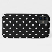 Schwarz-Weiß-Polka-Dot Case-Mate iPhone Hülle (Rückseite (Horizontal))