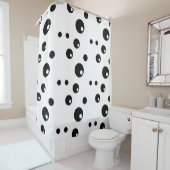 Schwarz-Weiß-Polka-Dot-Design Duschvorhang (Beispiel)