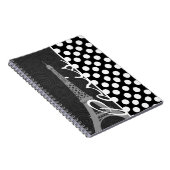 Schwarz-Weiß-Polka-Dot, Dots; Paris Notizblock (Rechte Seite)