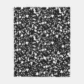 Schwarz-Weiß-Polka-Dot Fleecedecke (Vorderseite)