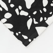 Schwarz-Weiß-Polka-Dot Fleecedecke (Ecke)