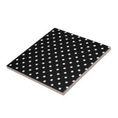 Schwarz-Weiß-Polka-Dot Fliese (Seite)