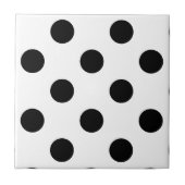 Schwarz-Weiß-Polka-Dot Fliese (Vorderseite)