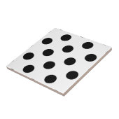 Schwarz-Weiß-Polka-Dot Fliese (Seite)
