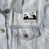 Schwarz-Weiß-Polka-Dot-Foto Button (Beispiel)