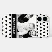 Schwarz-Weiß-Polka-Dot-Foto Case-Mate iPhone Hülle (Rückseite (Horizontal))