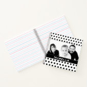 Schwarz-Weiß-Polka-Dot-Foto Notizblock (Innenseite)