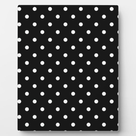 Schwarz-Weiß-Polka-Dot Fotoplatte (Vorderseite)