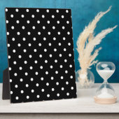 Schwarz-Weiß-Polka-Dot Fotoplatte (Seite)
