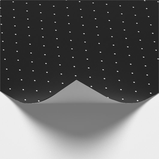Schwarz-Weiß-Polka-Dot Geschenkpapier (Ecke)