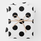 Schwarz-Weiß-Polka-Dot Geschenkpapier Set (Beispiel)
