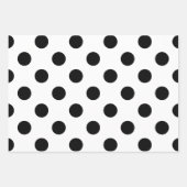 Schwarz-Weiß-Polka-Dot Geschenkpapier Set (Vorderseite)