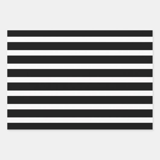 Schwarz-Weiß-Polka-Dot gestrichen Geschenkpapier Set (Vorderseite 3)